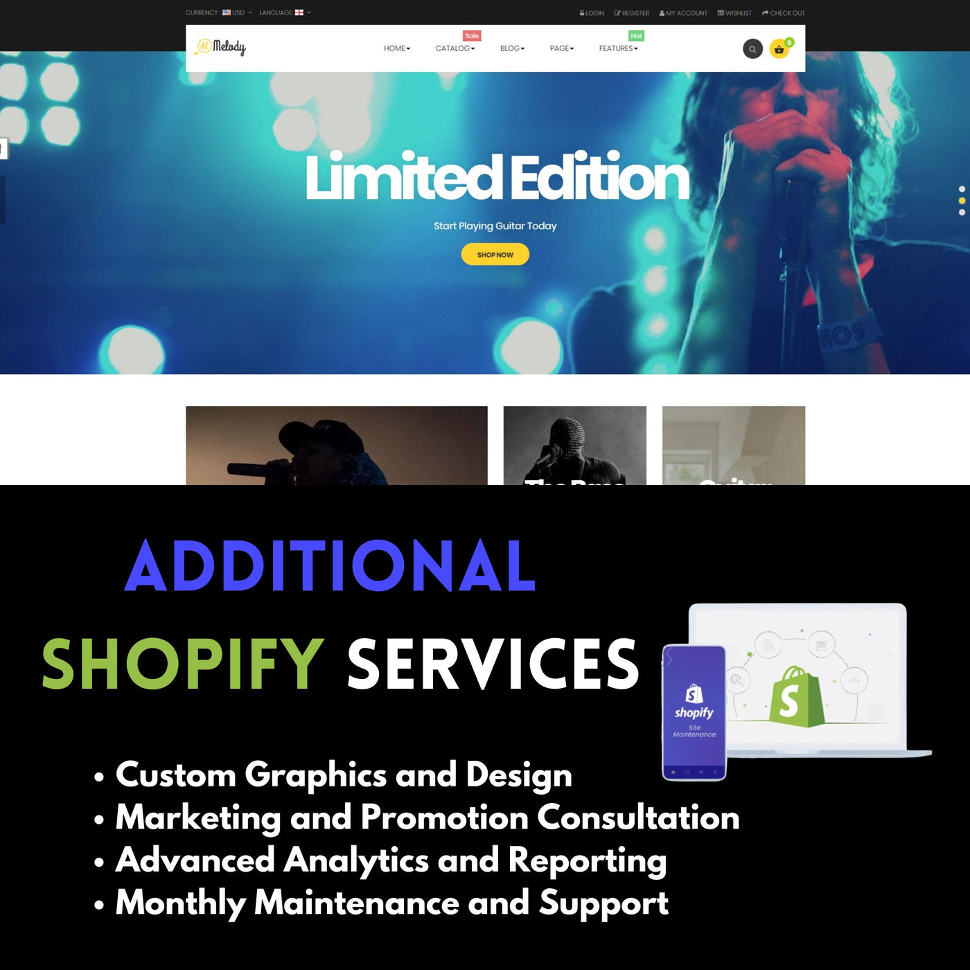 Sell Music, Merchandise, and Tickets Directly on Shopify